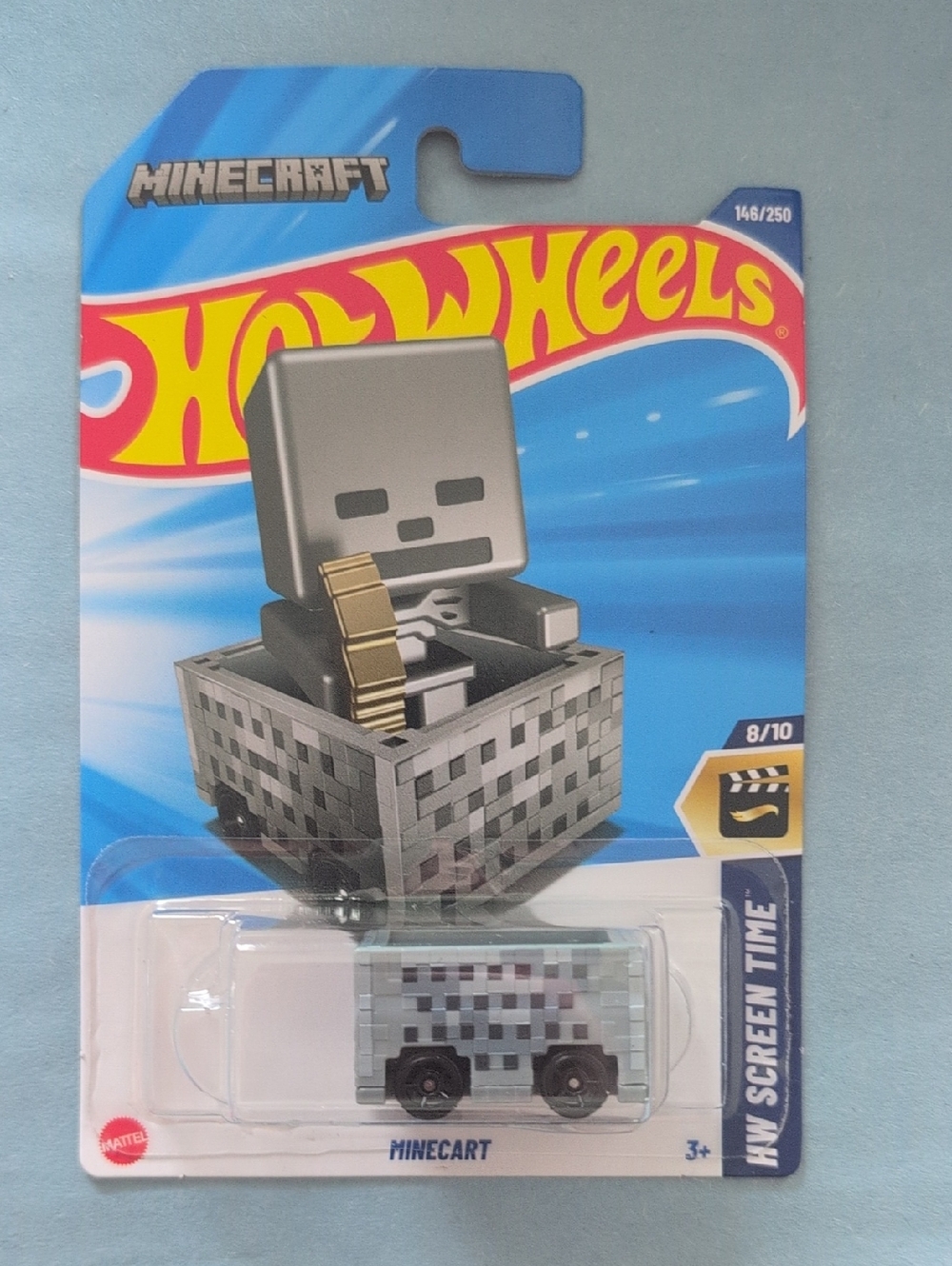 Hot Wheels Minecraft Minecart Toy - Silver/Gray